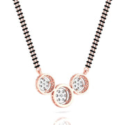 Triple Circle Round Diamond Mangalsutra