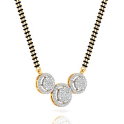 Triple Circle Round Diamond Mangalsutra