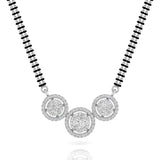 Triple Circle Round Diamond Mangalsutra