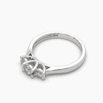 Three Round Cut Diamond Ring