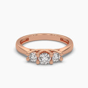 Three Round Cut Diamond Ring