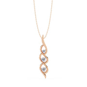 Three-stone diamond drop Pendant