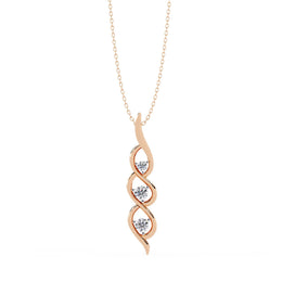 Three-stone diamond drop Pendant