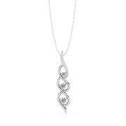 Three-stone diamond drop Pendant