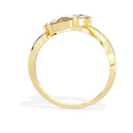 Three Stone Pear Diamond Ring