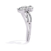 Three Stone Pear Diamond Ring