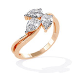 Three Stone Pear Diamond Ring