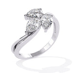 Three Stone Pear Diamond Ring