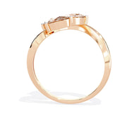 Three Stone Pear Diamond Ring