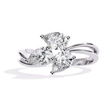 Three Stone Pear Diamond Ring