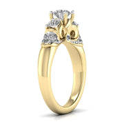 Sparkling Diamond Radiant Anniversary Ring