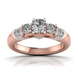 Sparkling Diamond Radiant Anniversary Ring