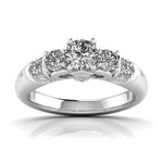 Sparkling Diamond Radiant Anniversary Ring