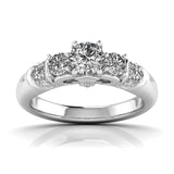 Sparkling Diamond Radiant Anniversary Ring