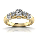 Sparkling Diamond Radiant Anniversary Ring
