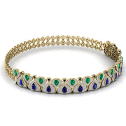 Touch Of Luxury Diamonds & Gem Stone Necklace