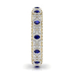 Exquisite Diamond & Blue Gemstone Bangle