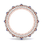 Exquisite Diamond & Blue Gemstone Bangle