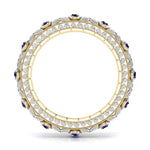 Exquisite Diamond & Blue Gemstone Bangle
