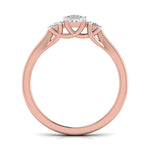 Trellis Design Three Diamonds Ring