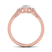 Trellis Design Three Diamonds Ring