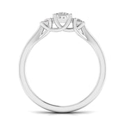 Trellis Design Three Diamonds Ring