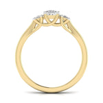 Trellis Design Three Diamonds Ring