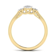 Trellis Design Three Diamonds Ring