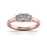 Trellis Design Three Diamonds Ring