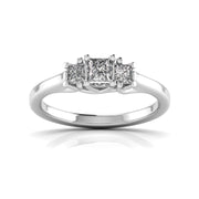Trellis Design Three Diamonds Ring