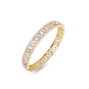 Stylish Triangular Design Diamond Bangle