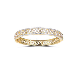 Stylish Triangular Design Diamond Bangle