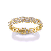 Trilliant Cut Diamond Bangle