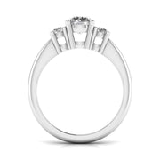 1 Carat Triple Head Diamond Ring