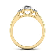 1 Carat Triple Head Diamond Ring