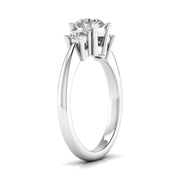 1 Carat Triple Head Diamond Ring