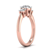 1 Carat Triple Head Diamond Ring