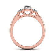 1 Carat Triple Head Diamond Ring