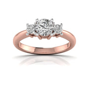 1 Carat Triple Head Diamond Ring