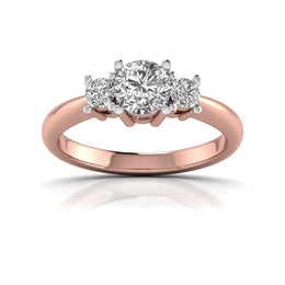 1 Carat Triple Head Diamond Ring