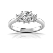 1 Carat Triple Head Diamond Ring