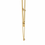 Triple Layer Chain Necklace with Circles