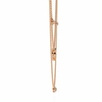 Triple Layer Chain Necklace with Circles