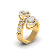 Serpenti Studded Diamond Ring