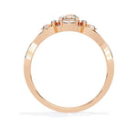 Crossed Band Diamond Ring