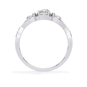 Crossed Band Diamond Ring