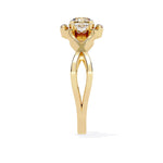 Crossed Band Diamond Ring
