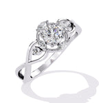 Crossed Band Diamond Ring