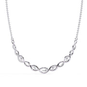 Twisted Diamond Pendant Necklace
