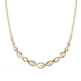 Twisted Diamond Pendant Necklace
